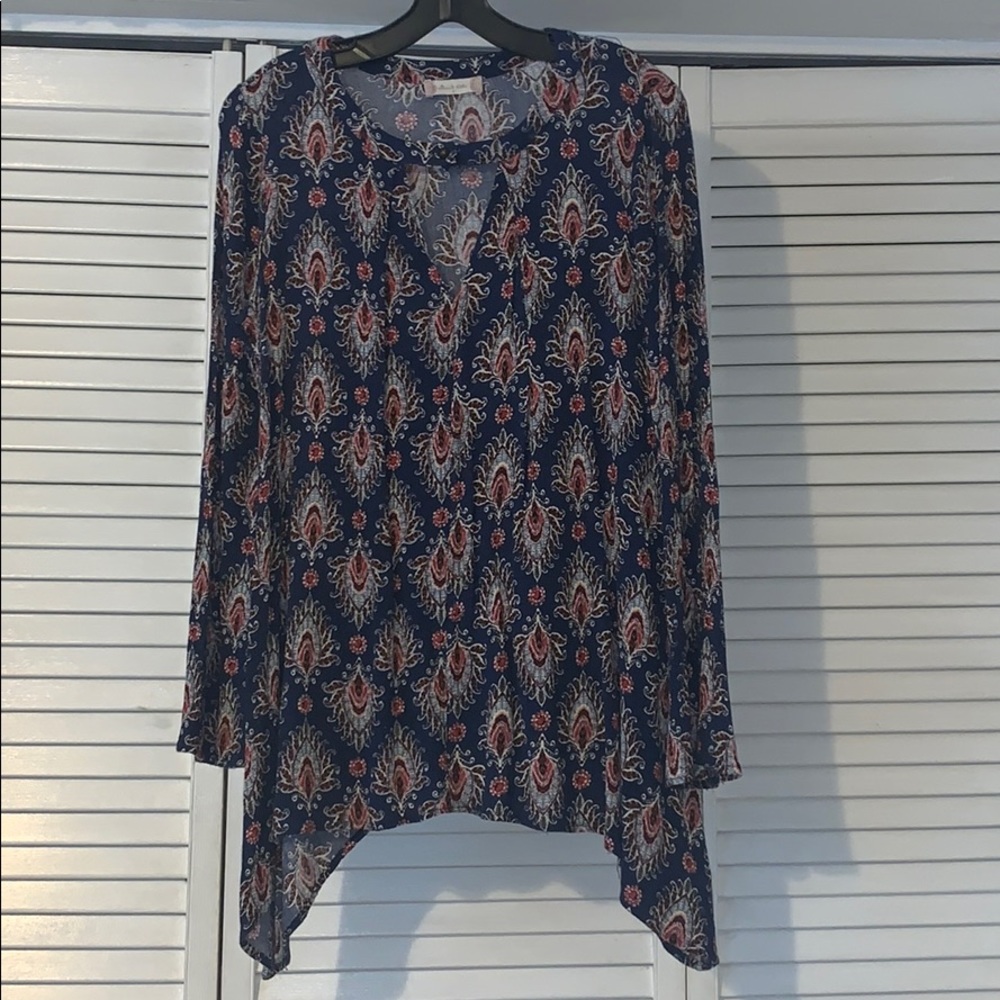 Multicolored pattern Altered State Blouse